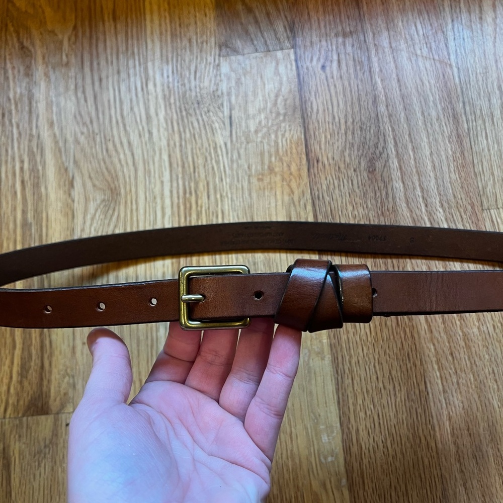 Madewell Brown Italian Leather Knot Loop Belt - Picture 6 of 6